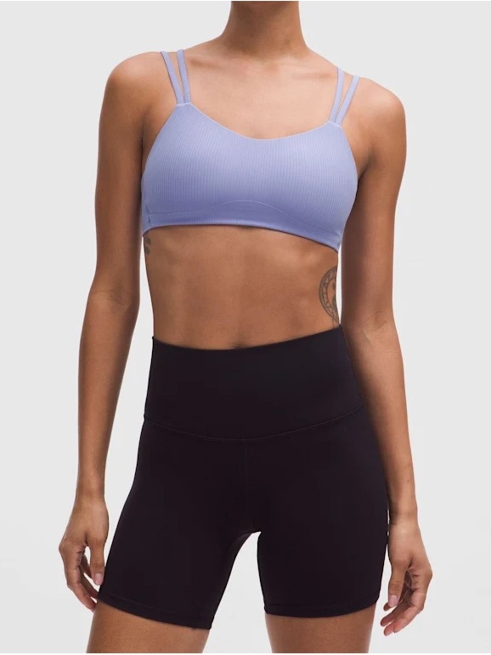 Lululemon Like a Cloud Ribbed Double-Strap Bralette - size 8 Lavender